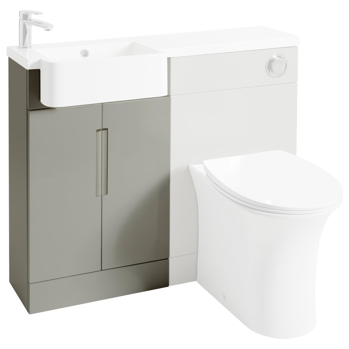 Lewis 500mm Basin Unit Handleless Grey