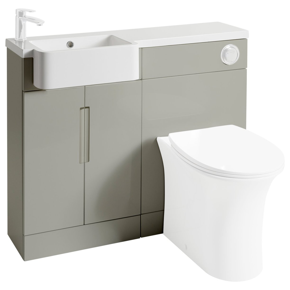 Lewis Slim 1000 Semi-Recessed Combination Unit (Left Hand Basin Option)