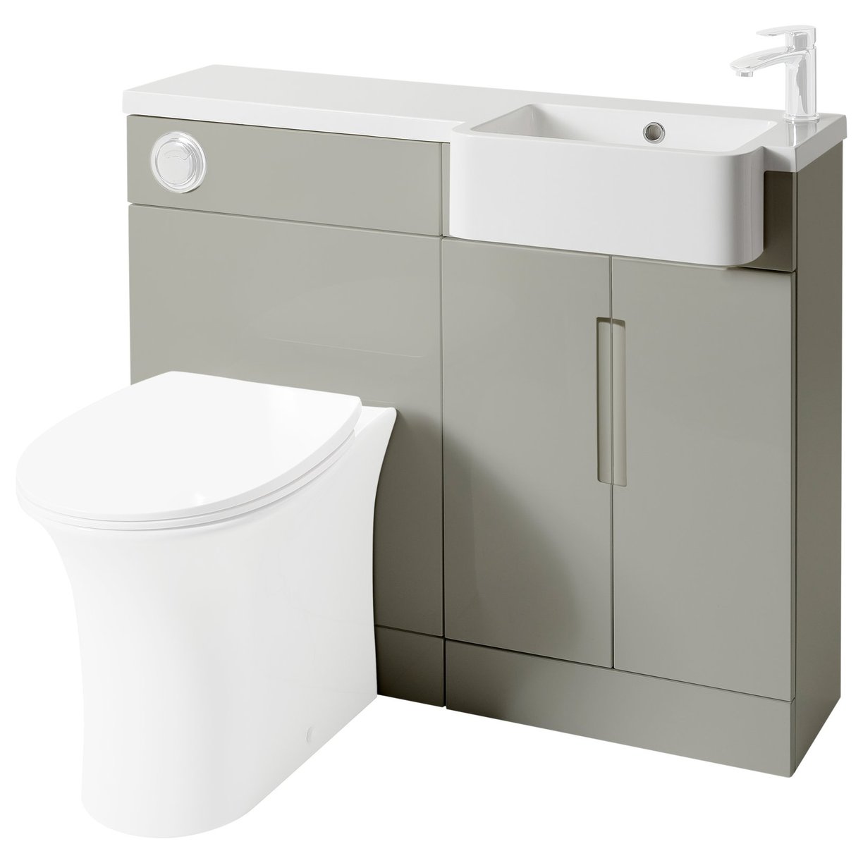 Lewis Slim 1000 Semi-Recessed Combination Unit (Right Hand Basin Option)