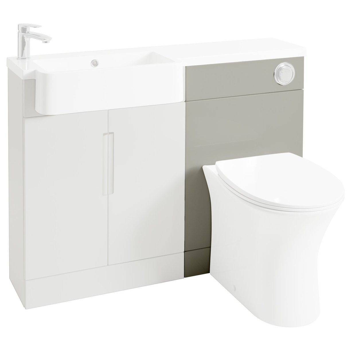 Lewis L Shape WC Unit Matt Grey
