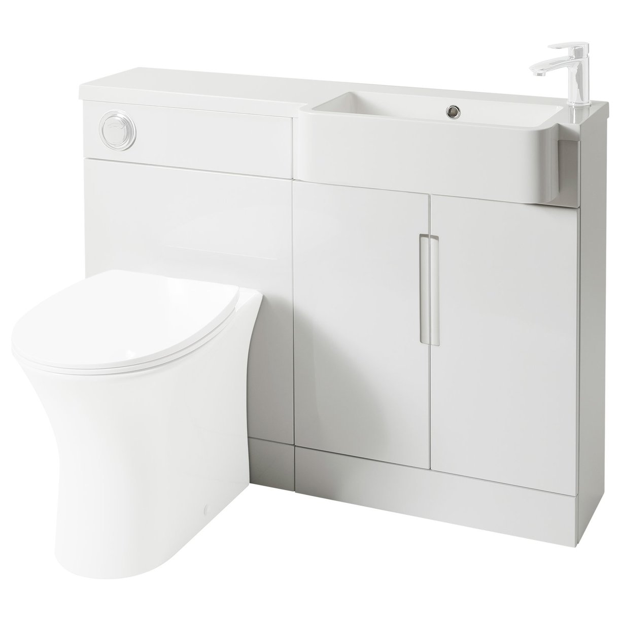 Lewis Slim 1100 Semi-Recessed Combination Unit (Right Hand Basin Option)
