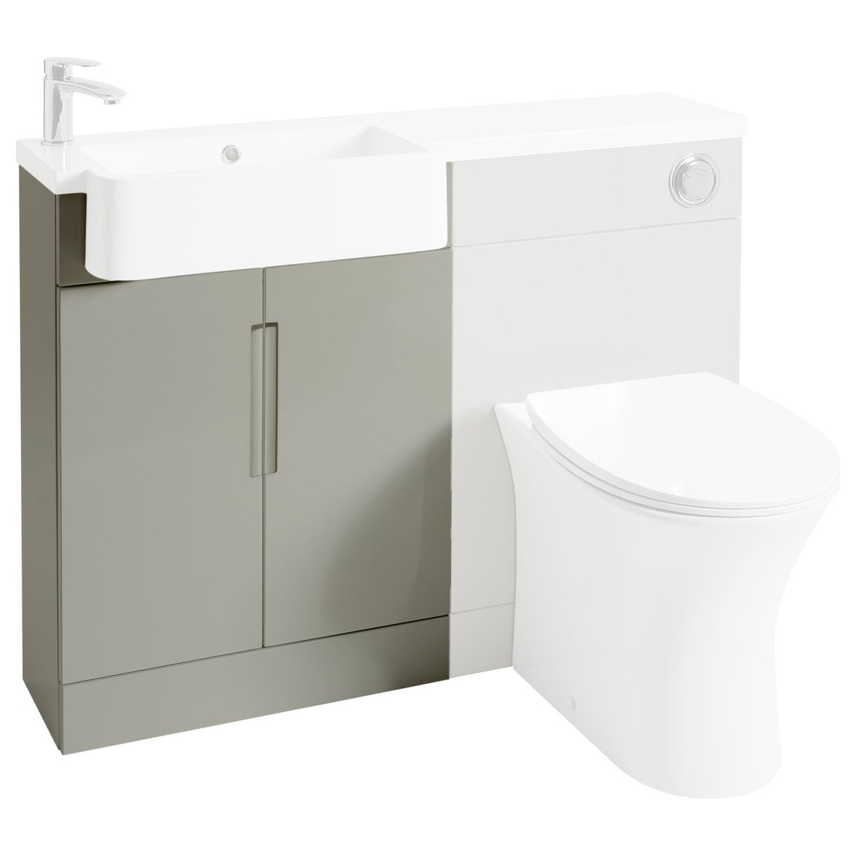 Lewis 600mm Basin Unit Handleless Grey