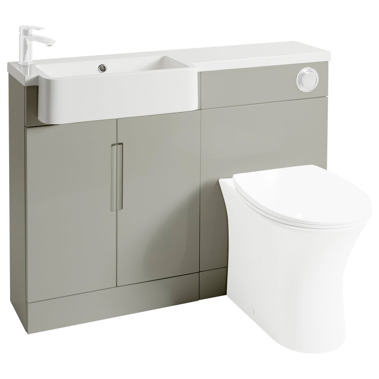 Lewis Slim 1100 Semi-Recessed Combination Unit (Left Hand Basin Option)