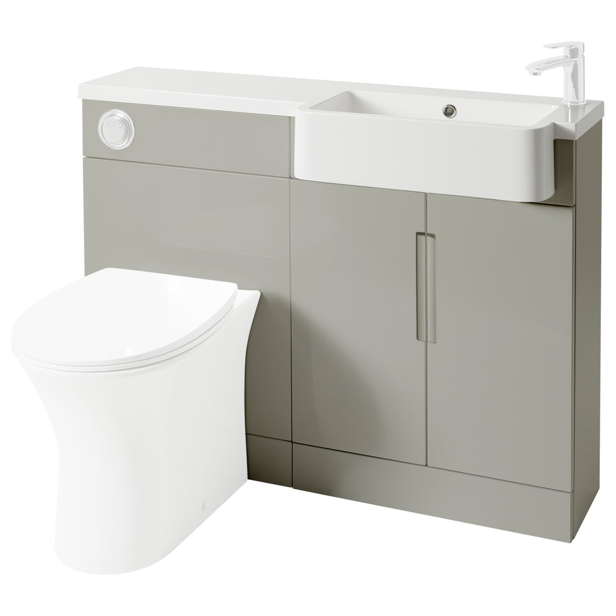 Lewis Slim 1100 Semi-Recessed Combination Unit (Right Hand Basin Option)