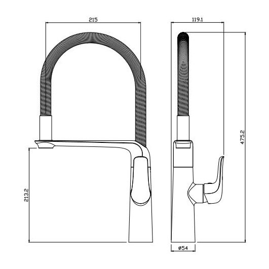 Linton Pull Out Sink Mixer