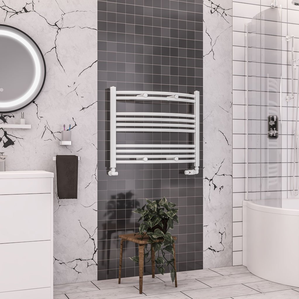 Wendover Curved Multirail 600 x 750 White