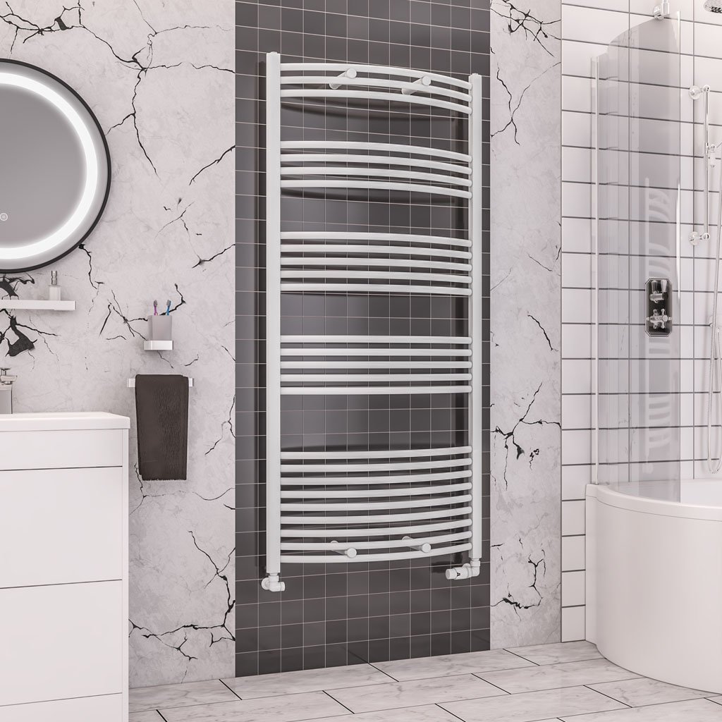 Wendover Curved Multirail 1600 x 750 White