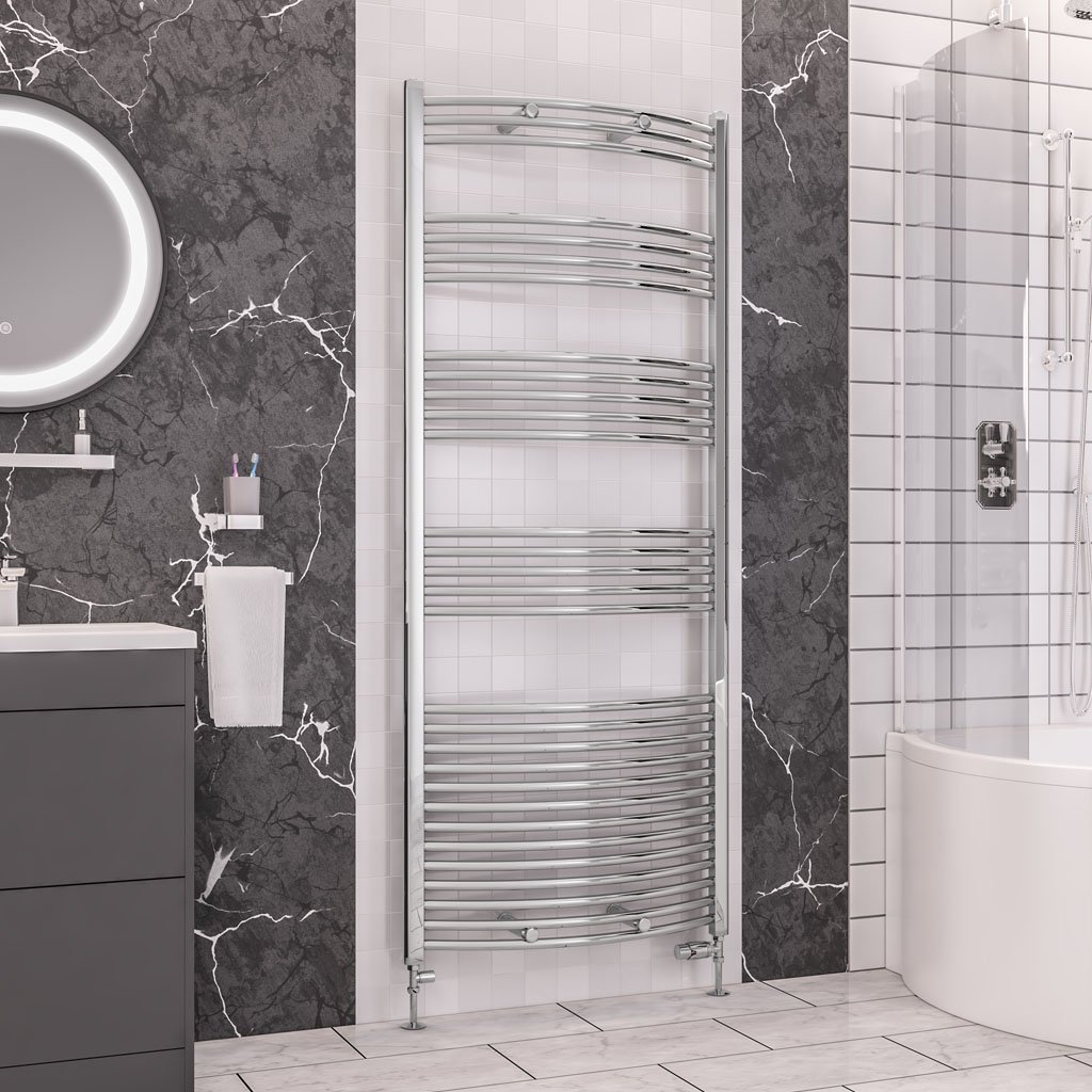 Wendover Curved Multirail 1800 x 750 Chrome