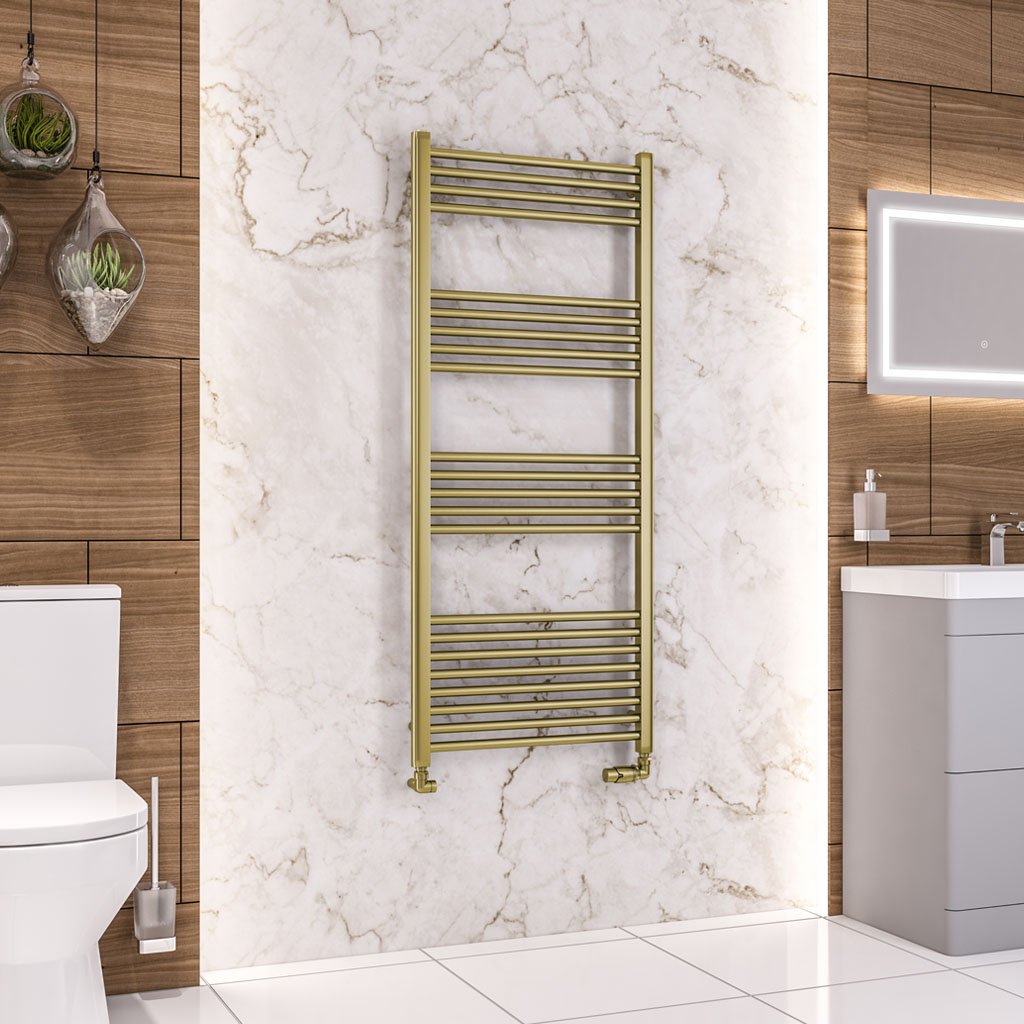 Wendover Straight Multirail 1400 x 600 - Brushed Brass