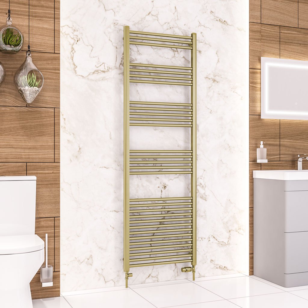 Wendover Straight Multirail 1800 x 600 - Brushed Brass