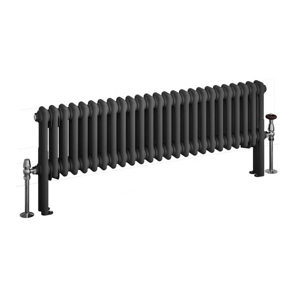 Imperia 2 Column Radiator 300 x 1145mm - Matt Anthracite