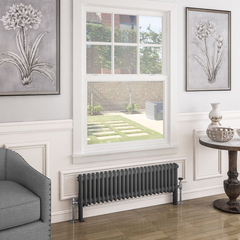 Imperia 2 Column Radiator 300 x 1145mm - Matt Anthracite