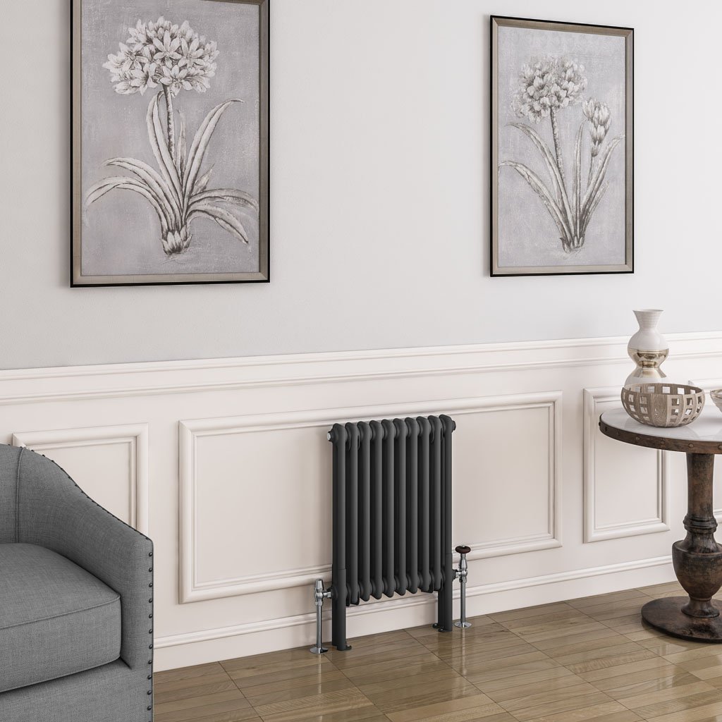 Imperia 2 Column Radiator 600 x 470mm - Matt Anthracite