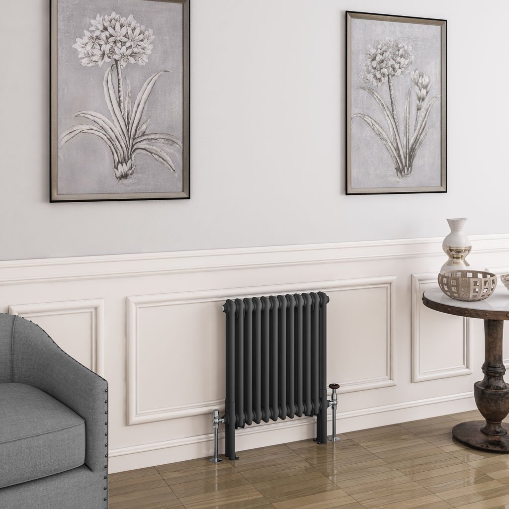 Imperia 2 Column Radiator 600 x 560mm - Matt Anthracite