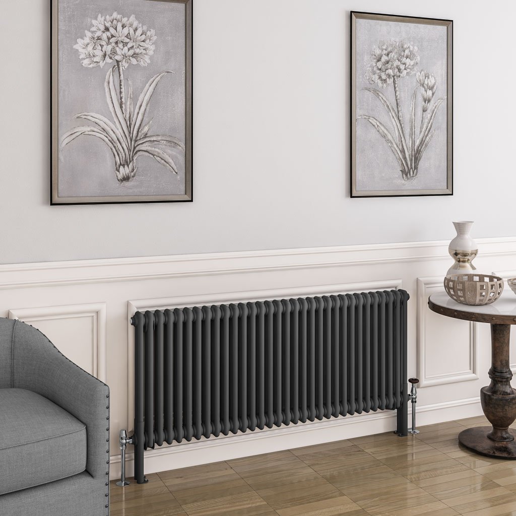 Imperia 2 Column Radiator 600 x 1460mm - Matt Anthracite