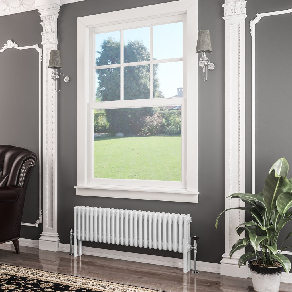 Imperia 3 Column Radiator 300 x 1145mm - Gloss White