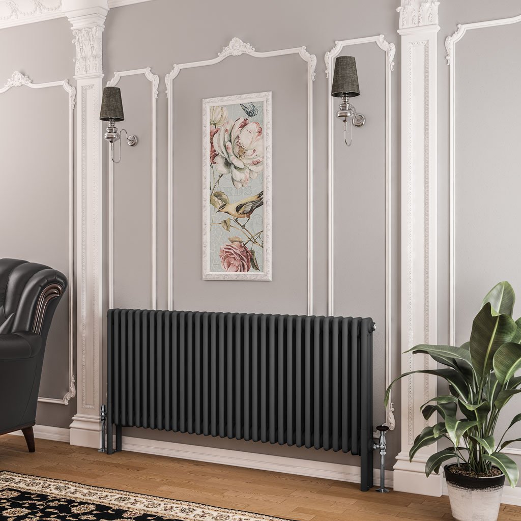 Imperia 3 Column Radiator 600 x 1460mm - Matt Anthracite