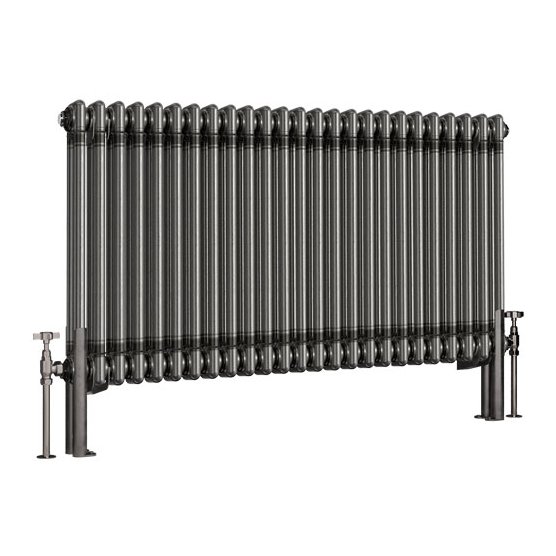 Imperia 2 Column Radiator 600 x 1145mm - Bare Metal