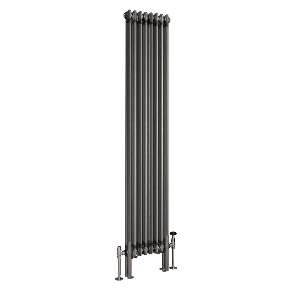 Imperia 2 Column Radiator 1800 x 380mm - Bare Metal