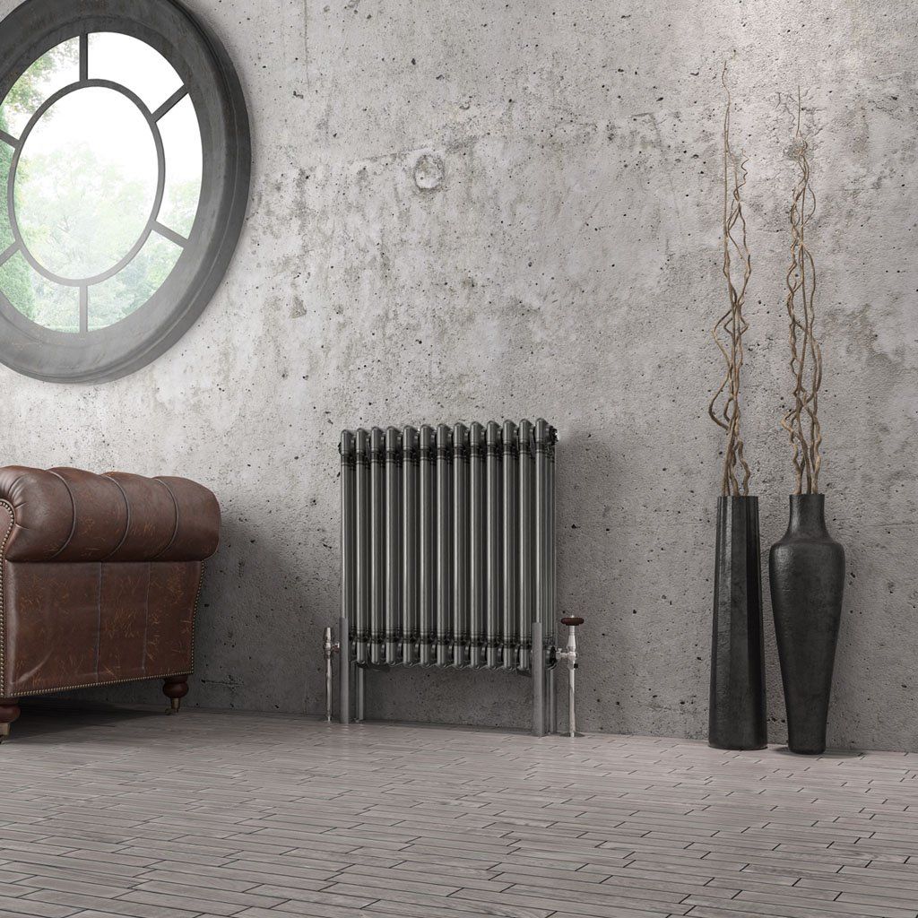 Imperia 3 Column Radiator 600 x 605mm - Bare Metal