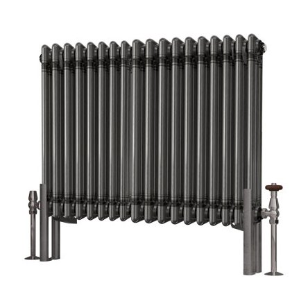 Imperia 3 Column Radiator 600 x 830mm - Bare Metal
