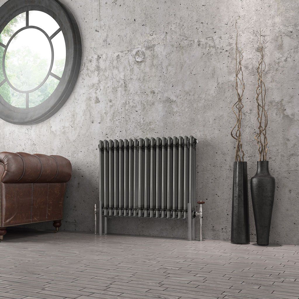 Imperia 3 Column Radiator 600 x 830mm - Bare Metal