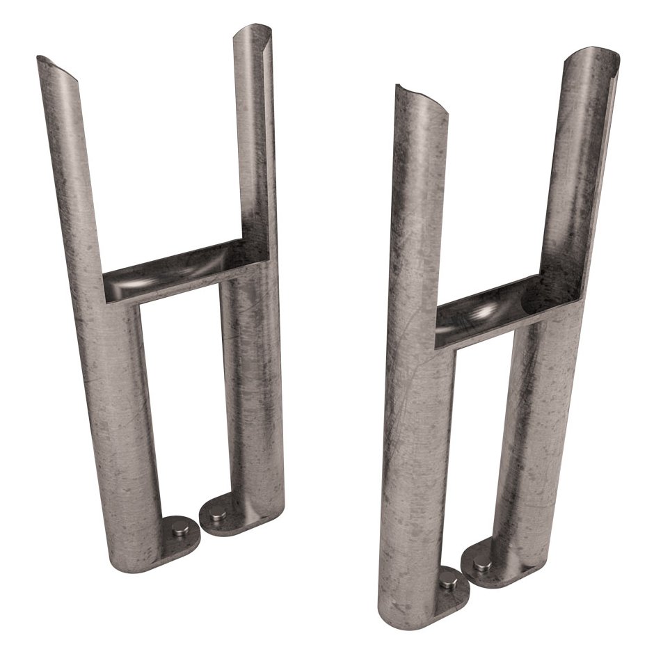 Imperia 3 Column Radiator Feet (pair) - Bare Metal