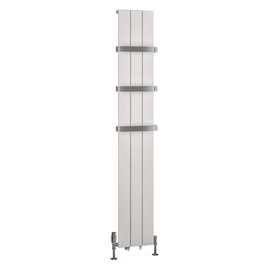 Mersey 1800 x 280 Aluminium Radiator Matt White