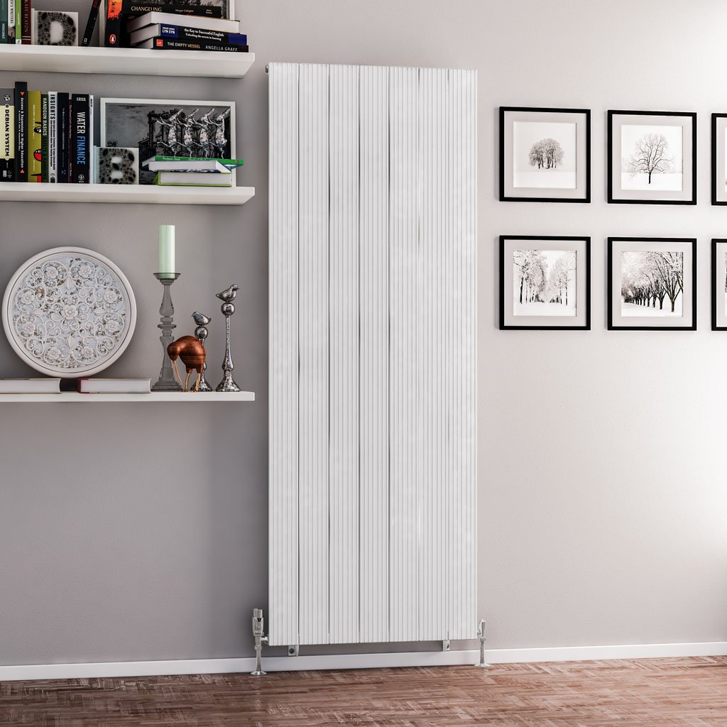 Mersey 1800 x 660 Aluminium Radiator Matt White