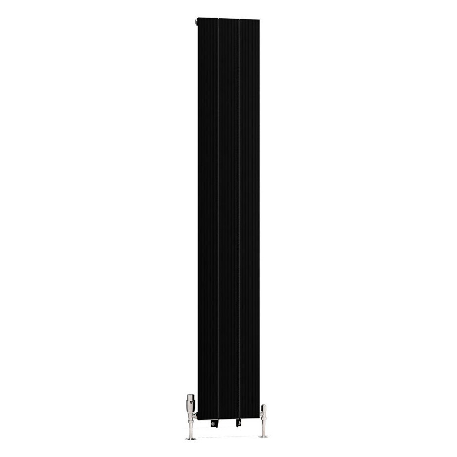 Mersey 1800 x 280 Aluminium Radiator Matt Black