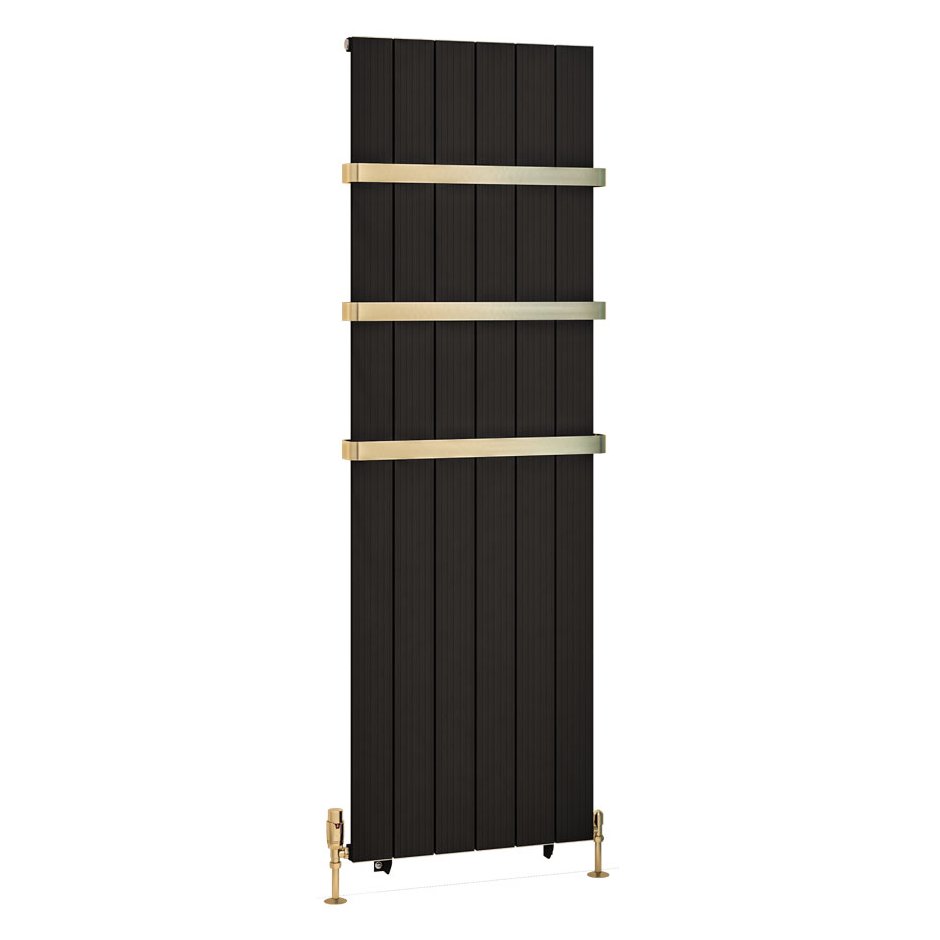 Mersey 1800 x 565 Aluminium Radiator Matt Black