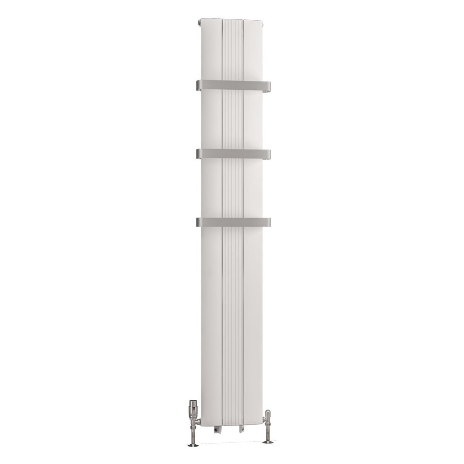 Trent 1800 x 280 Aluminium Radiator Matt White