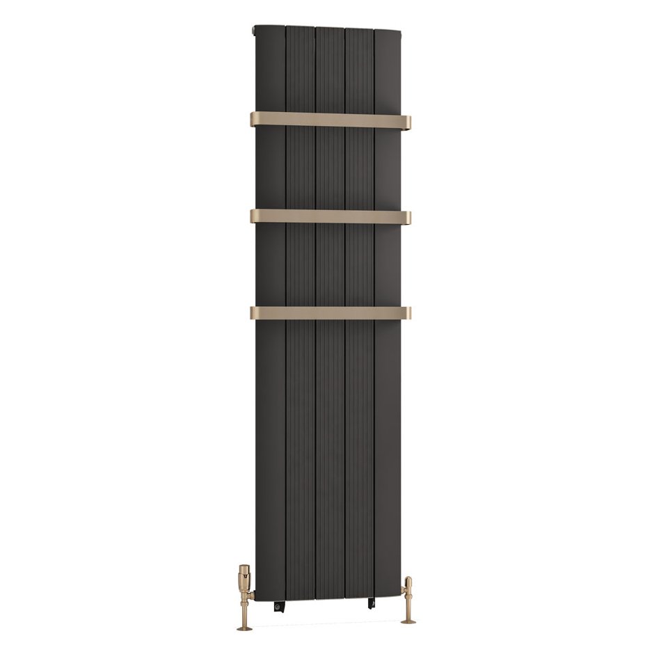 Trent 1800 x 470 Aluminium Radiator Matt Anthracite
