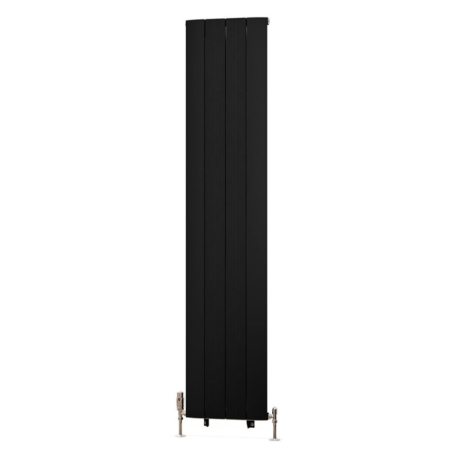 Trent 1800 x 375 Aluminium Radiator Matt Black