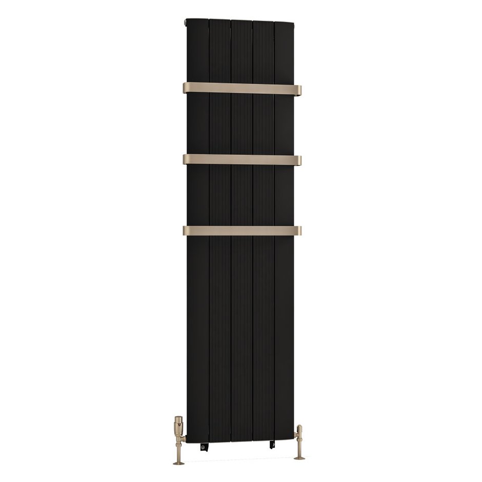Trent 1800 x 470 Aluminium Radiator Matt Black