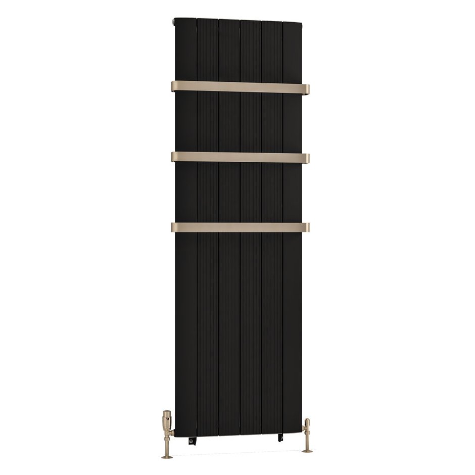 Trent 1800 x 565 Aluminium Radiator Matt Black