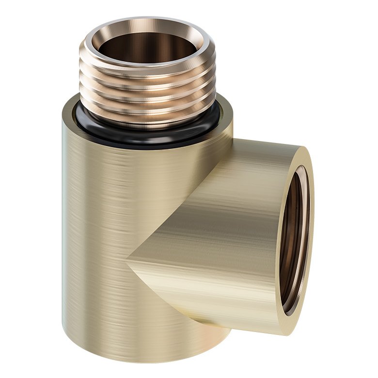 Dual Fuel Elbow Brushed Brass