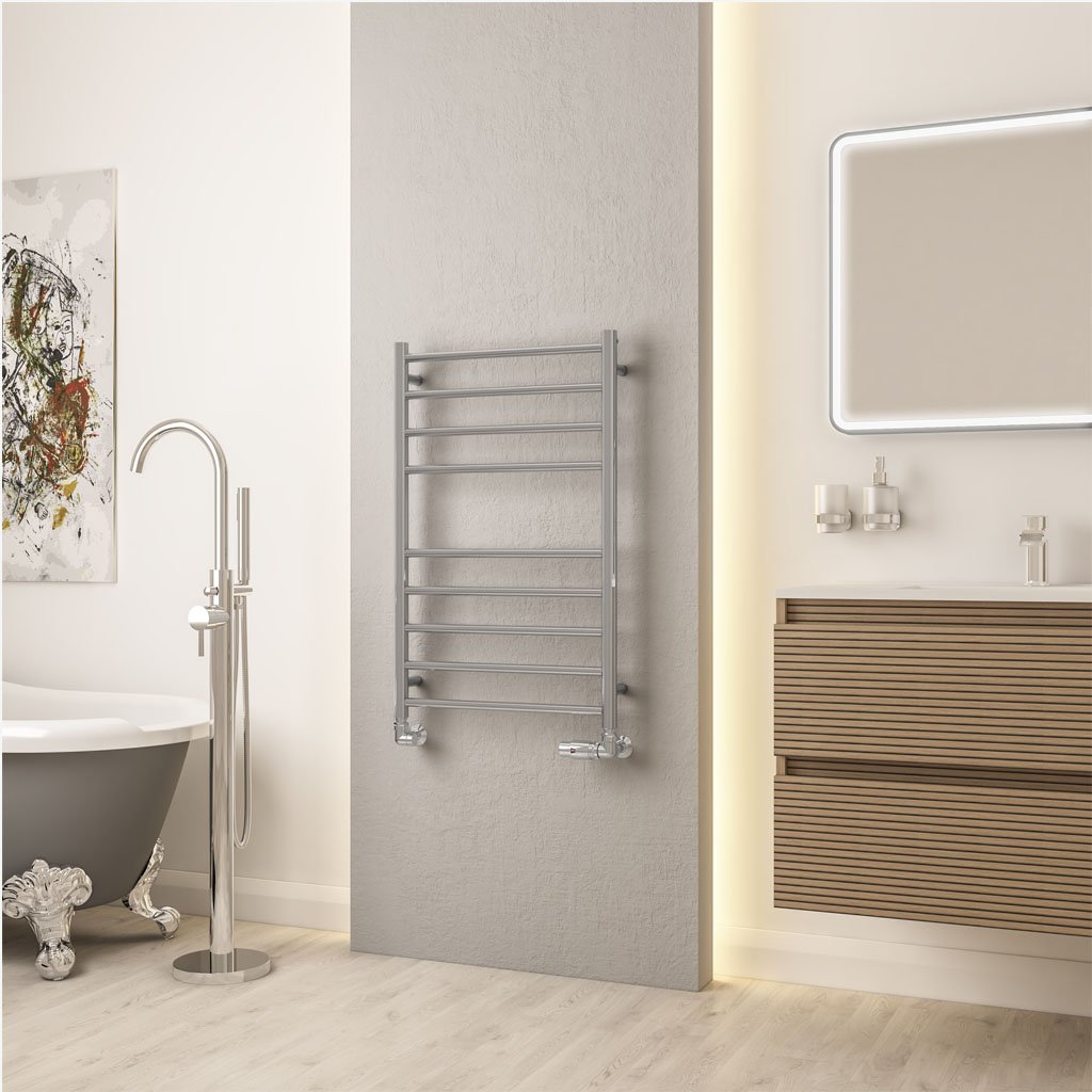 Violla II 790 x 500 Stainless Steel Towel Rail - Mirror Polished