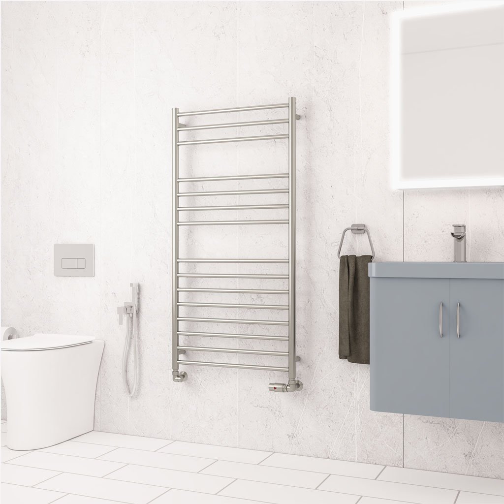 Violla II 1210 x 600 Stainless Steel Towel Rail - Brushed