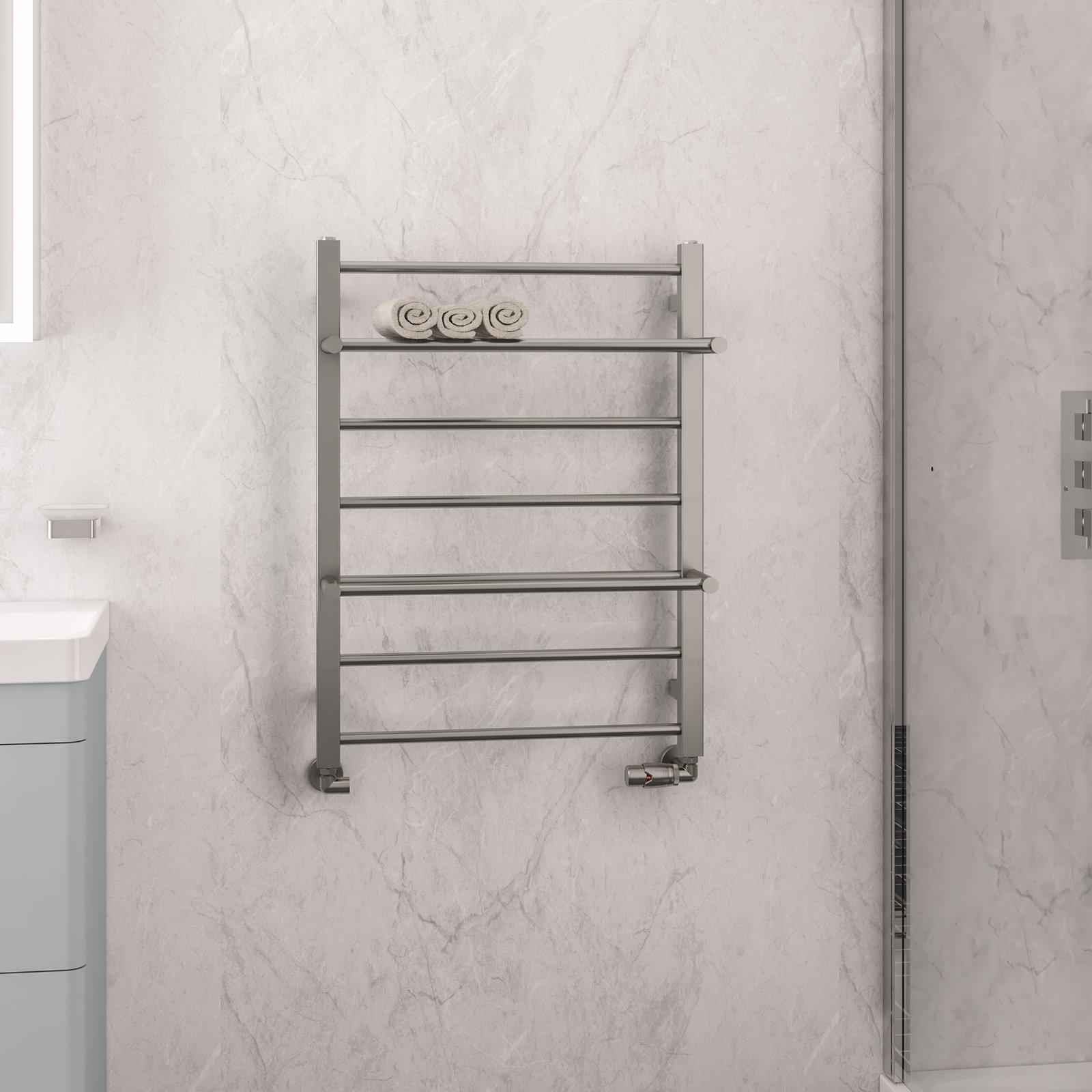 Velino Stainless Steel Towel Rail 800 x 600 - Brushed