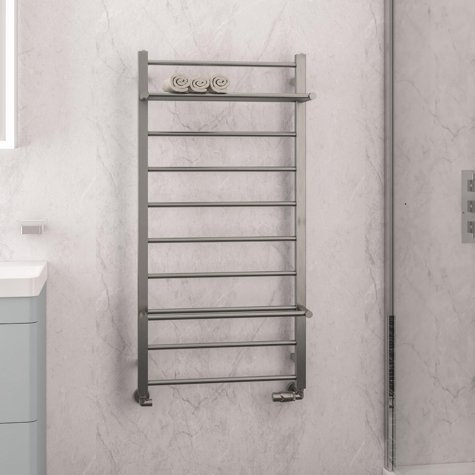 Velino Stainless Steel Towel Rail 1200 x 600 - Brushed