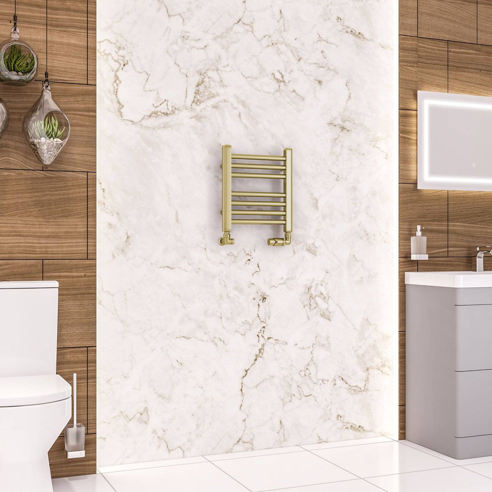 Wendover Straight Multirail 360 x 400 - Brushed Brass