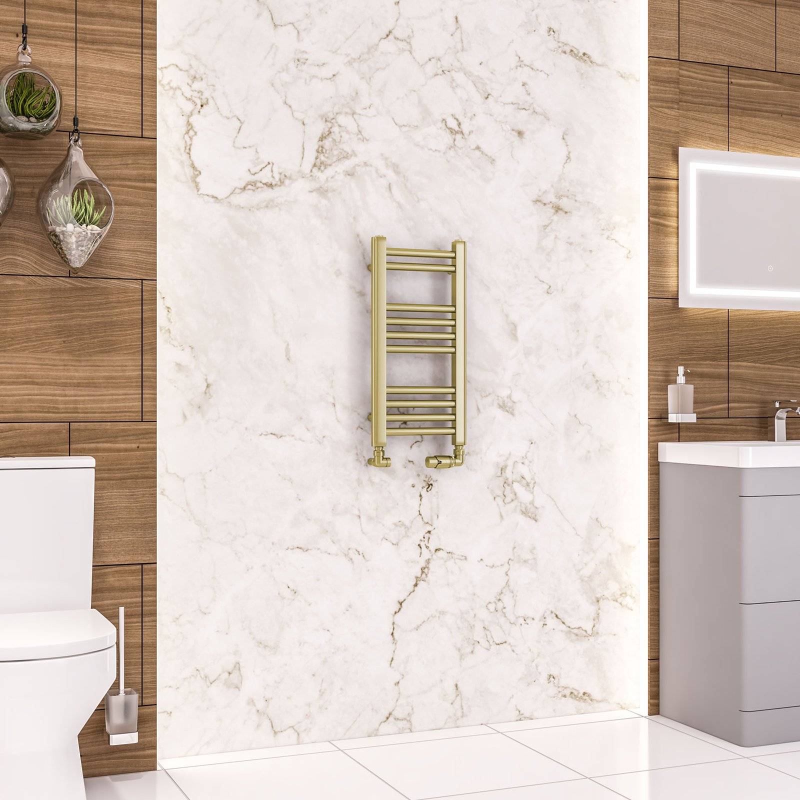 Wendover Straight Multirail 600 x 300 - Brushed Brass