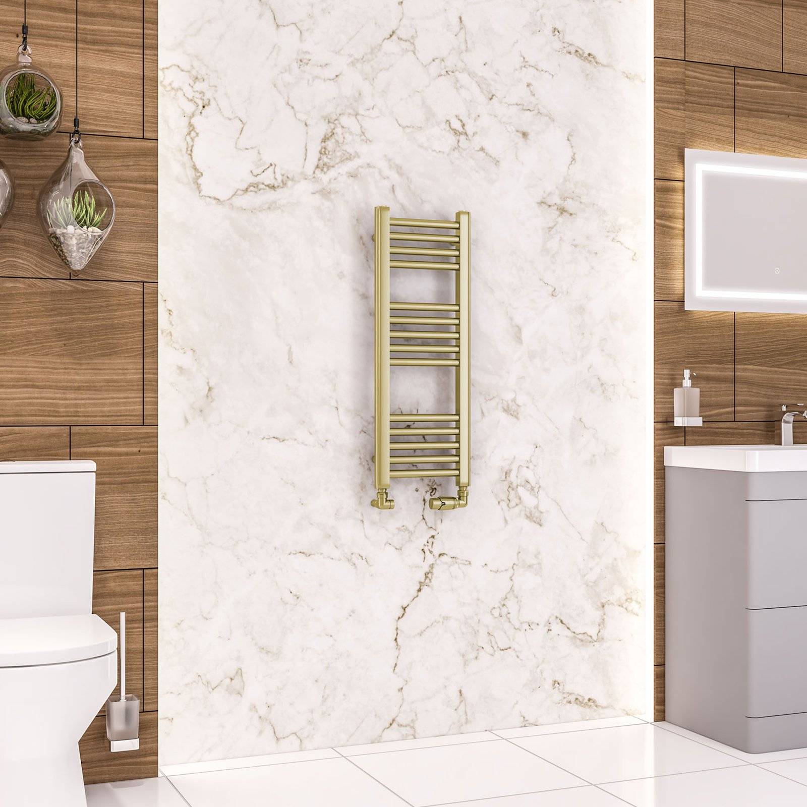 Wendover Straight Multirail 800 x 300 - Brushed Brass