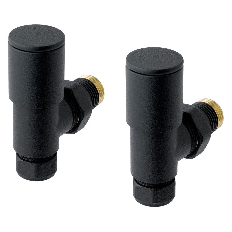 Angled radiator valve (pair) Matt Black