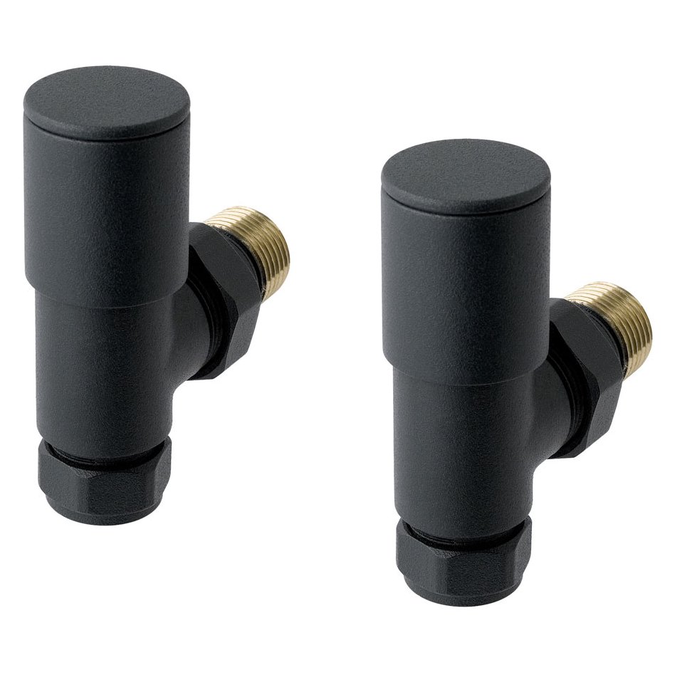 Angled radiator valve (pair) Matt Anthracite