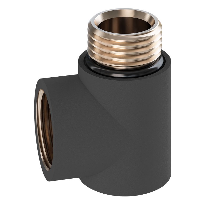 Dual Fuel Elbow Matt Anthracite