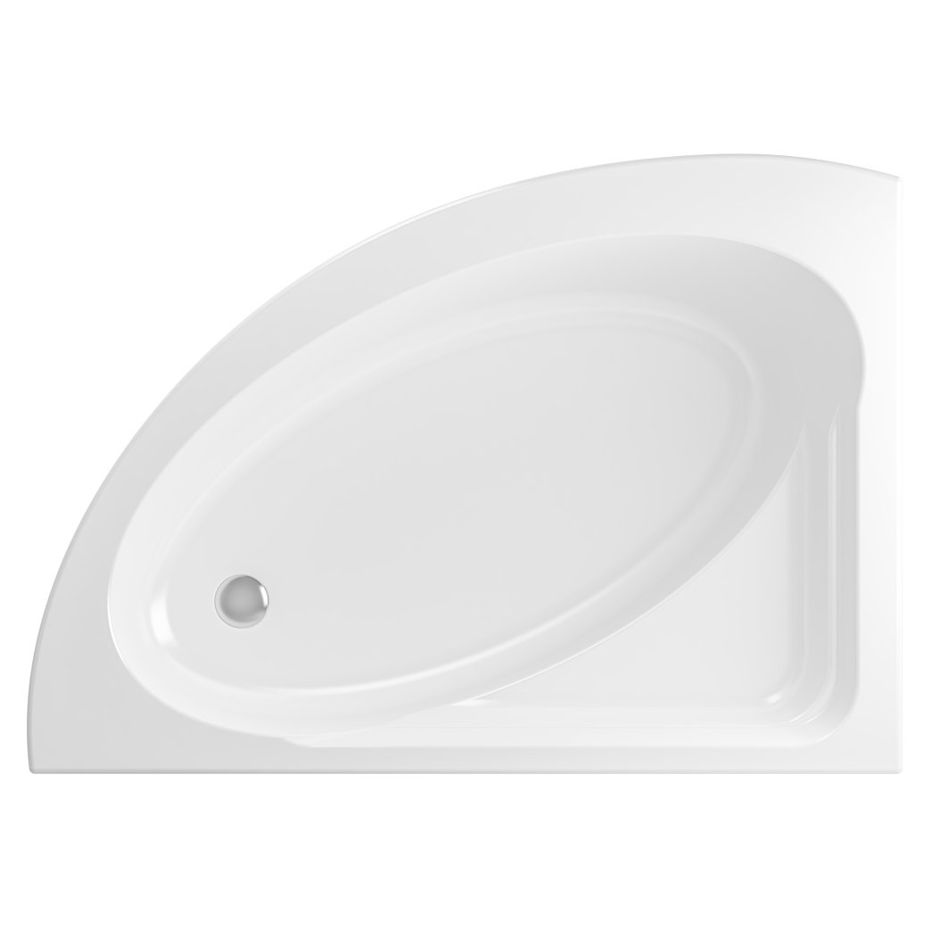 Lundy off set corner bath 1500x1040 RH (400) 5mm
