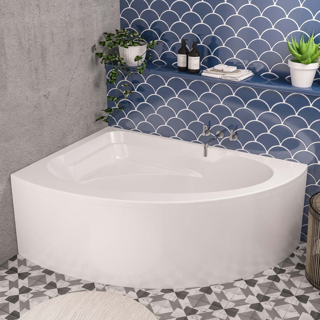 Lundy off set corner bath 1500x1040 RH (400) 5mm