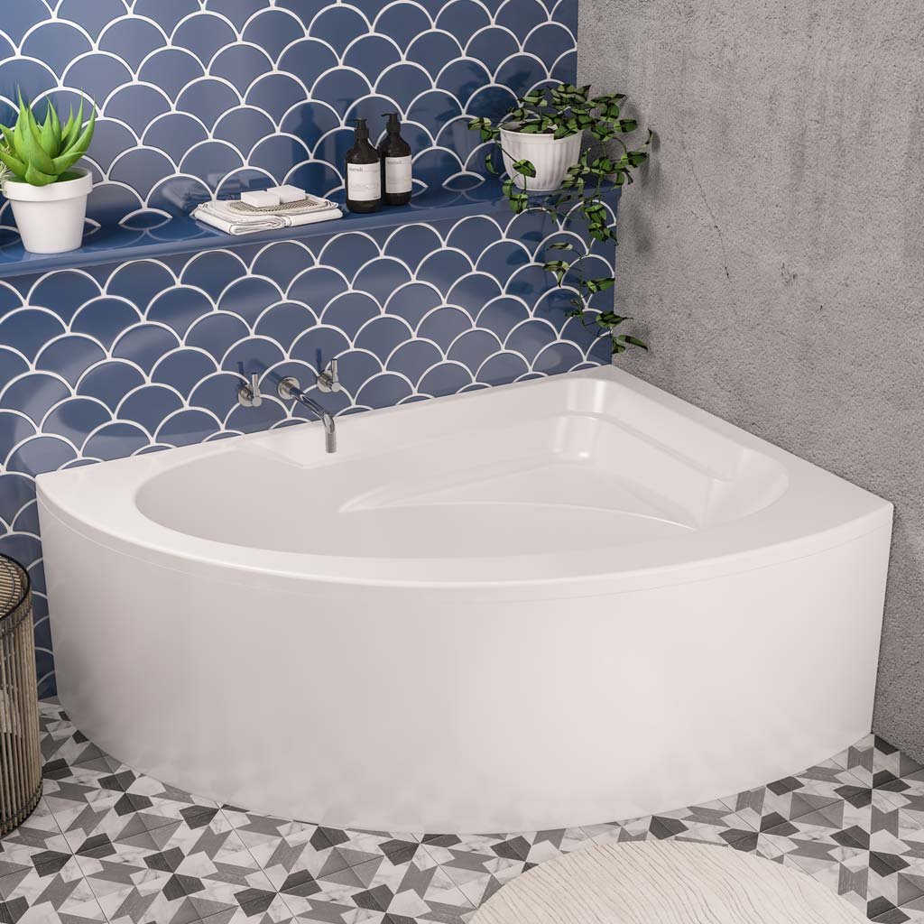 Lundy off set Corner bath 1500x1040 LH (400) Beauforte